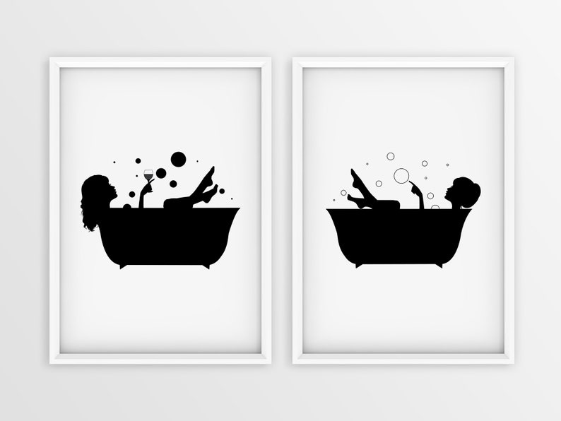 Bath Tub Bath Tub Framed Toilet Print Bathroom Art Prints Etsy UK