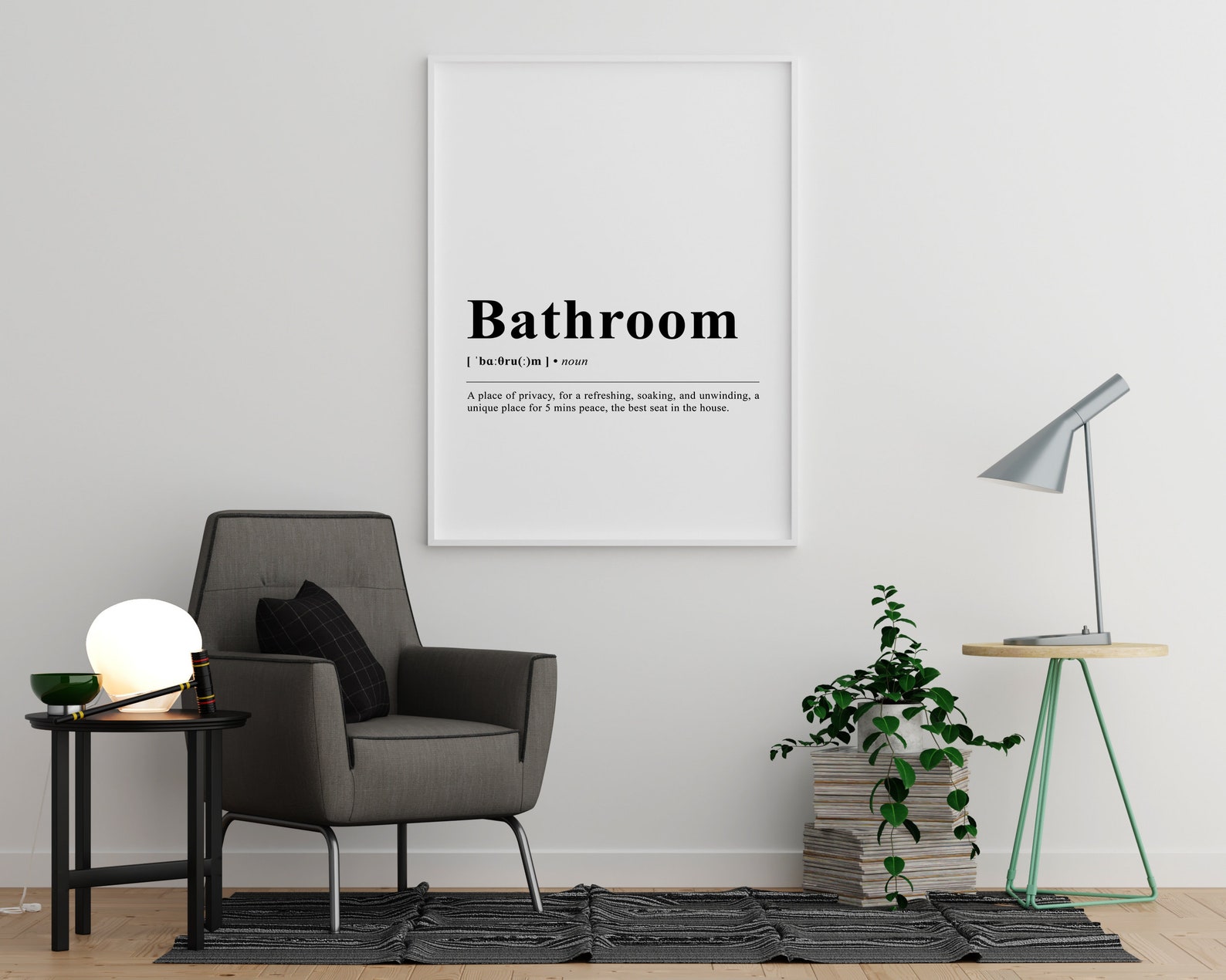 Bathroom Dictionary Print Wall Art Decor Dictionary Art Etsy