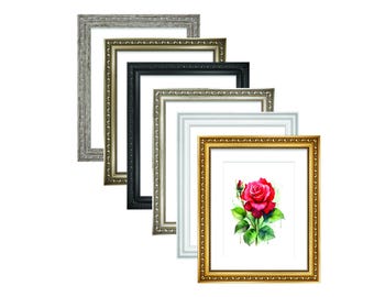 Ornate Picture Frame With Mounts, Gold Photo Frame, Shabby Chic Frame, 12x10,12x8,14x11,16x12,18x12,20x16,6x4,7x5,8x6,9x7,A2,A3,A4,A5,A6