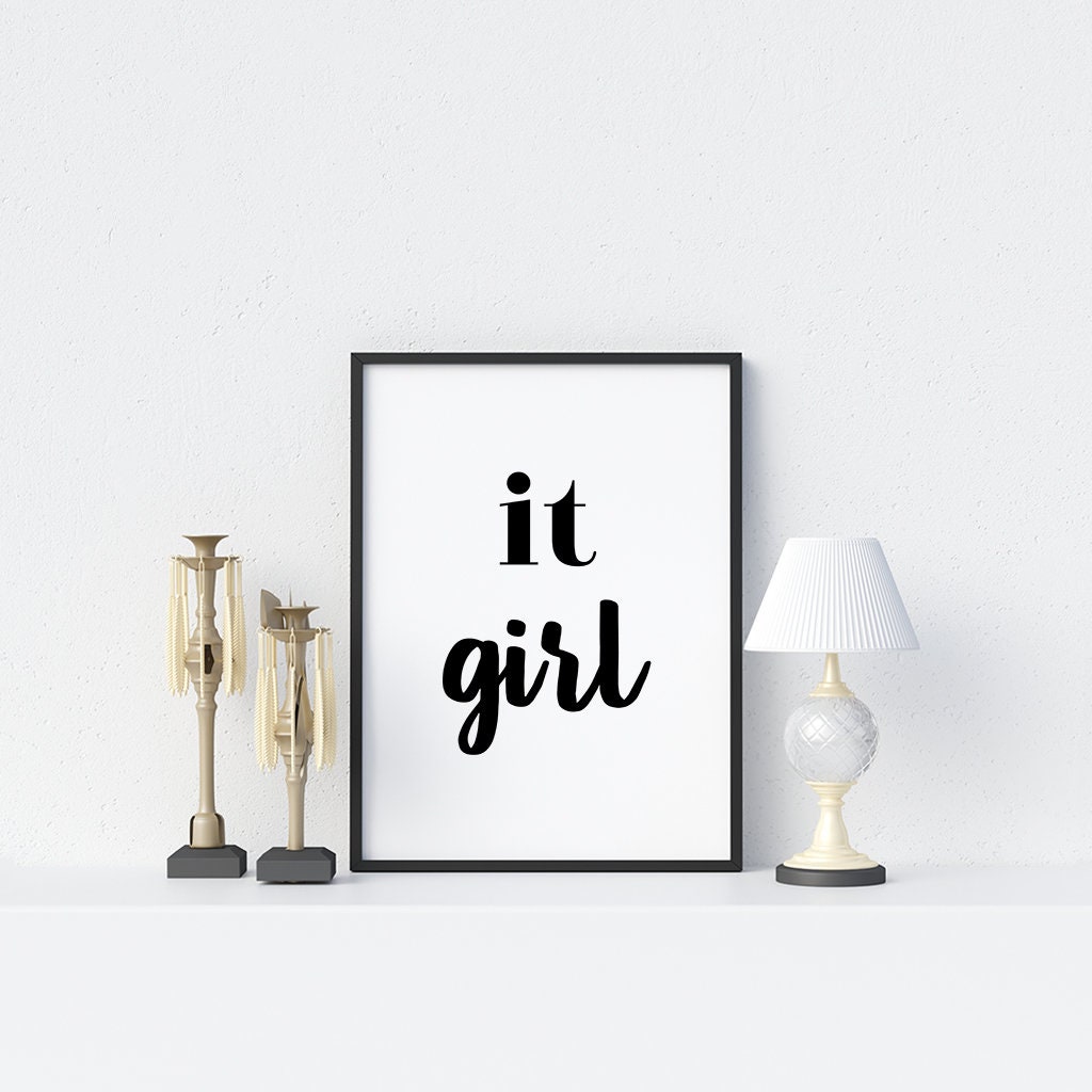 It Girl Boss Poster Girls Quote Feminist Quote Glamours | Etsy