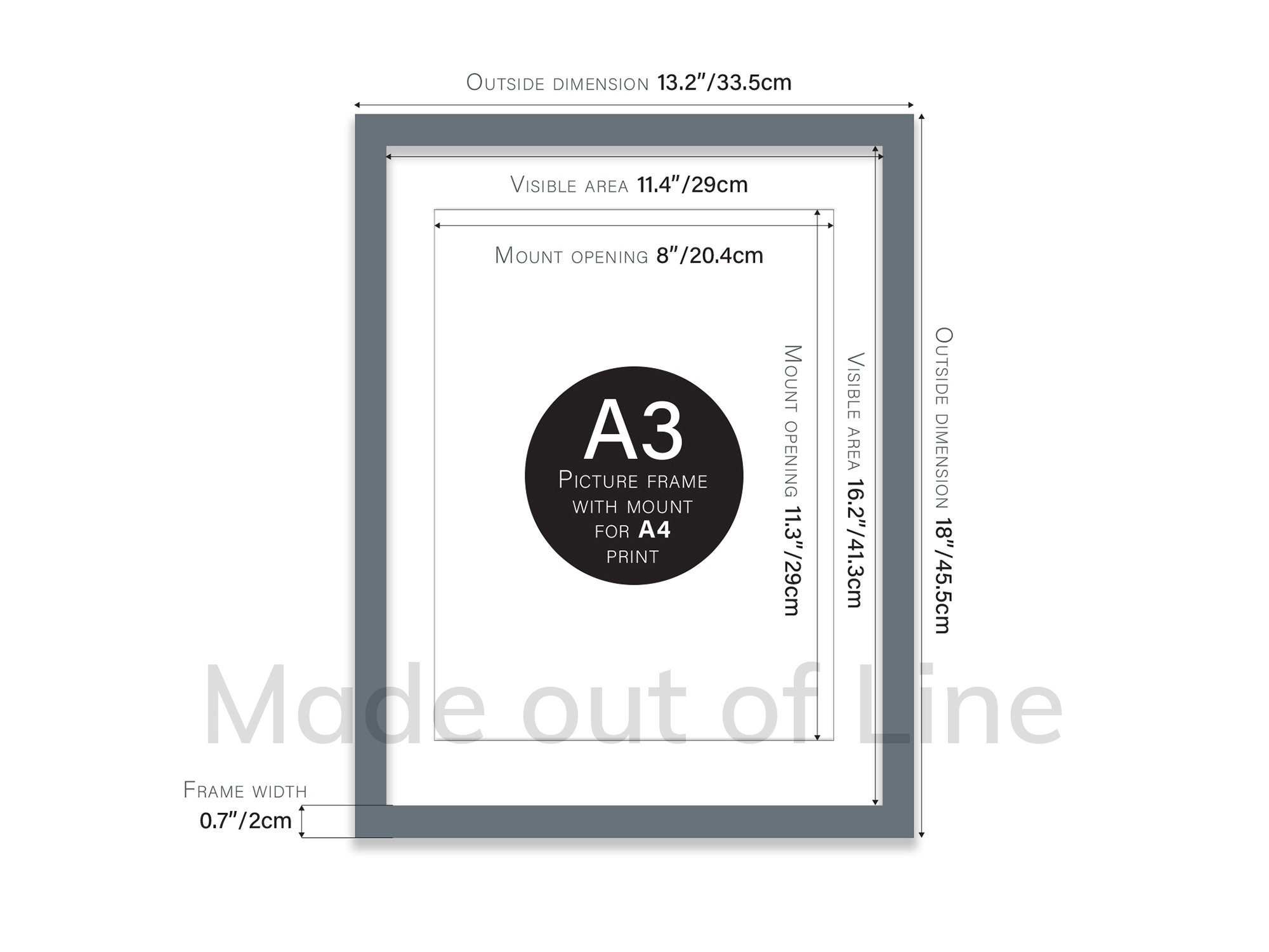 A3 picture 2024 frame size
