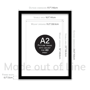 A3 Green Picture Frame, Lilac A5 Photo Frame, Blue A2 Photo Frame, Yellow A4 Photo Frame UK, Rainbow Art Frames, Red Frames, Colourful Art image 7