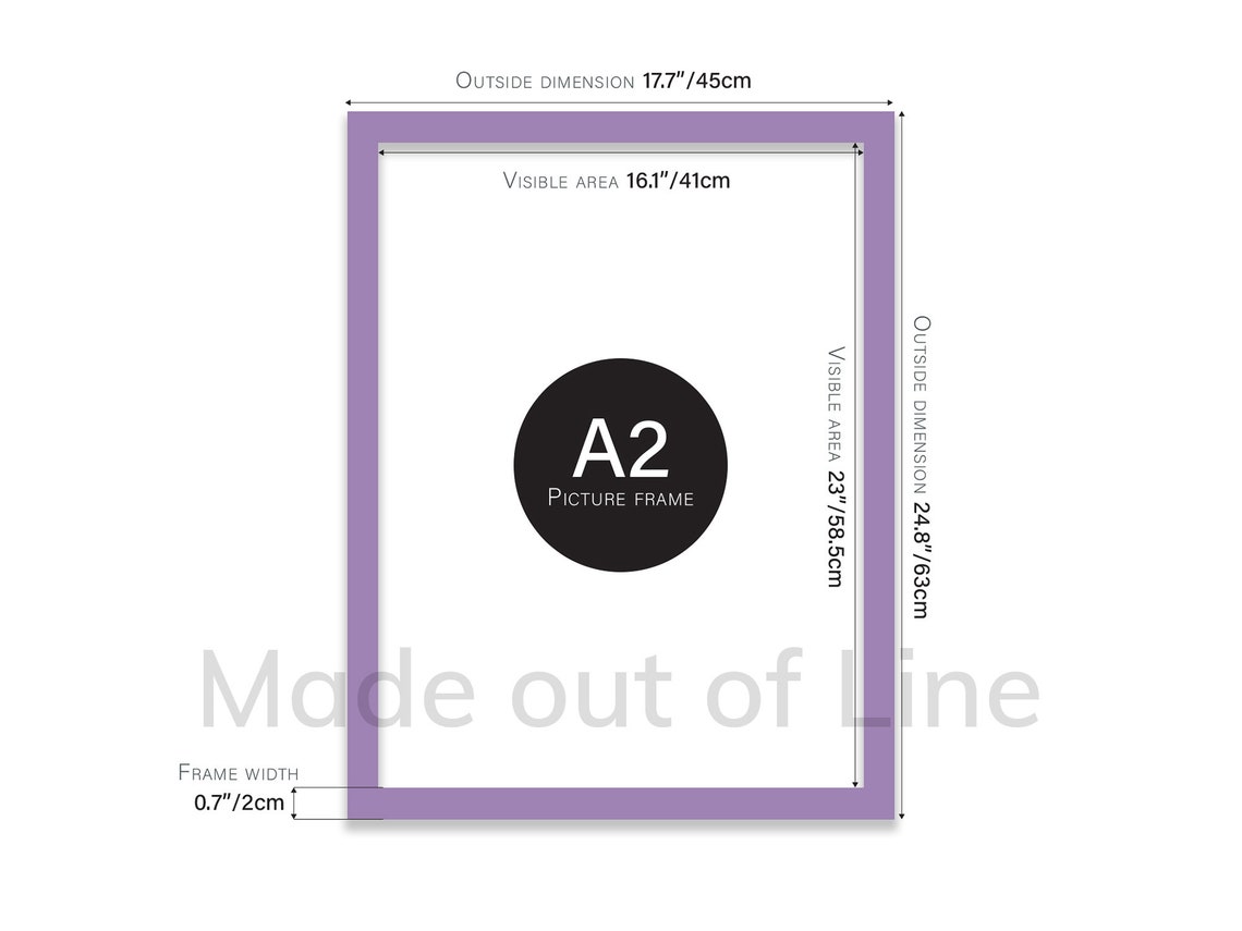A2 Purple Picture Frame Large A2 Poster Frame Photo Frame Etsy UK