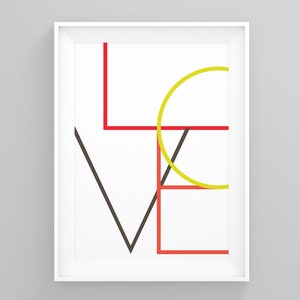 Love, Motivational Quote, House Print, Motivational Quotes, Love Sign Print, Modern Framed Print, Heart Art Print, Modern Love Print, Home