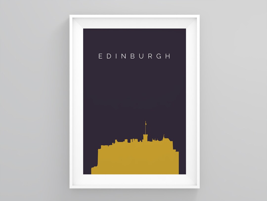 Edinburgh Vintage Travel Posters Edinburg Castle Travel Wall Etsy