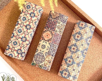 Handmade cork glasses case - Vegan case - Vegan cork glasses case - wooden rigid glasses box - Handmade glasses box