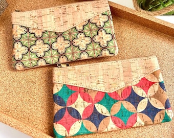cork pouch - vegan cork purse - women's cork pencil case - cork storage pouch - vegan gift idea