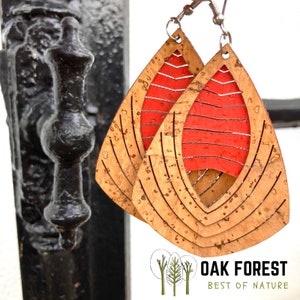 Cork earrings “Cités d’Or”