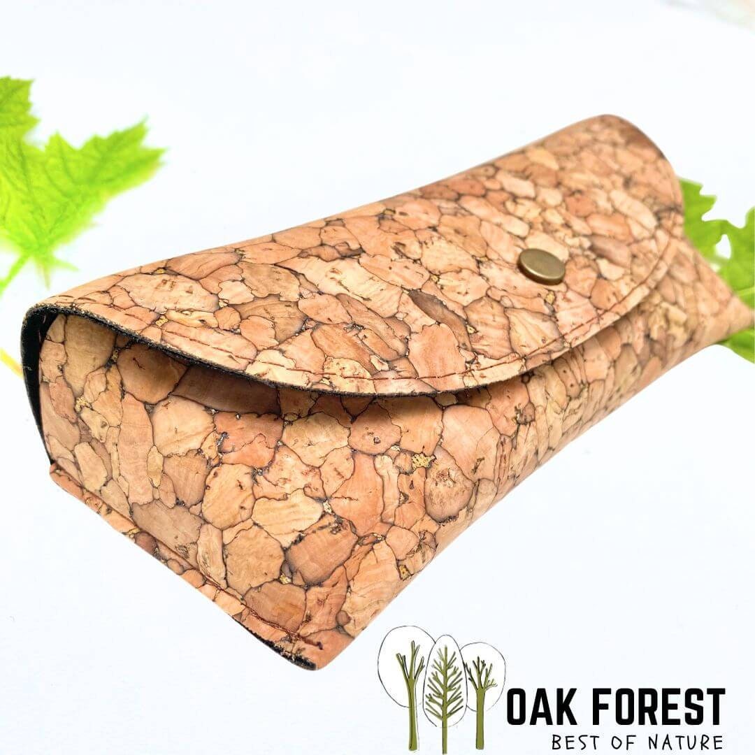 Etui à lunettes en liège artisanal Moucheté – Oak Forest