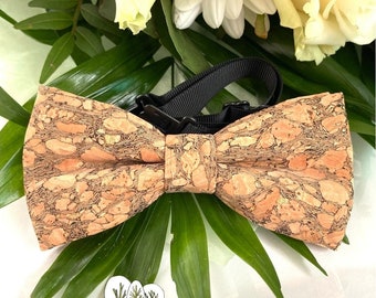 Bohemian wedding bow tie - Liège bow tie - Wooden butterfly knot - Papillon vegan male - Country wedding