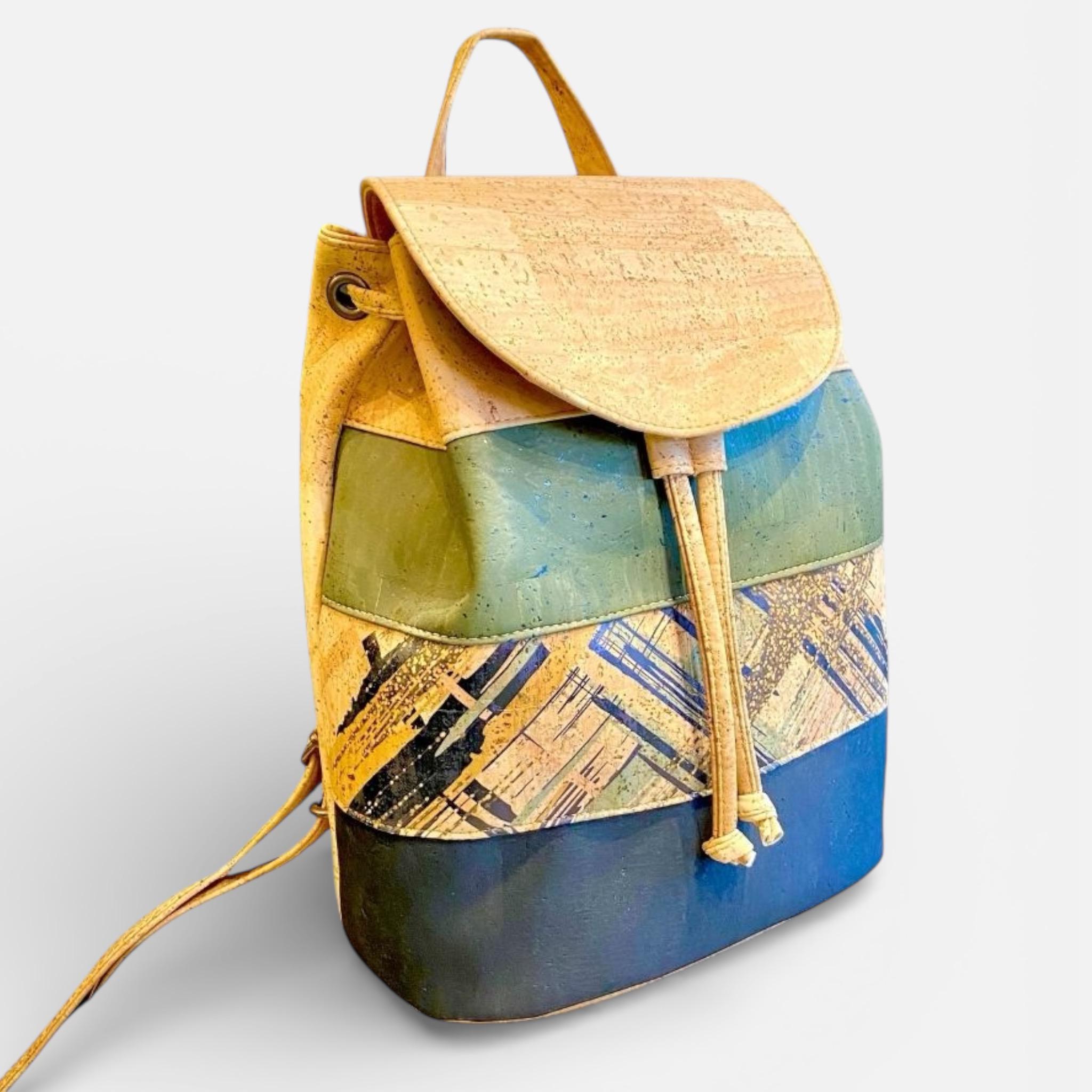 Corklife Artcork Vegan Backpack Medium Size Cork Backpack for Women, Cork Bag, Vegan Bag, Natural  main image 3