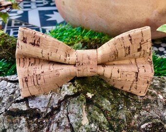 100% natural cork bow tie