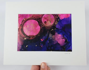 Small Alcohol Ink Painting, Original Painting, Colourful Painting, Abstract alcohol ink