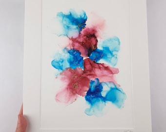 Medium Alcohol Ink Painting, Original Painting, Colourful Painting, Abstract alcohol ink