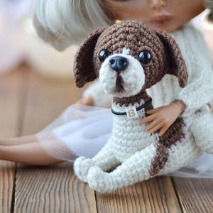 Miniature PERSONALIZED beagle toy, Pet friend for mini doll, Pocket dog lover gift or Beagle mom gift, Dog figurine / PRE-ORDER