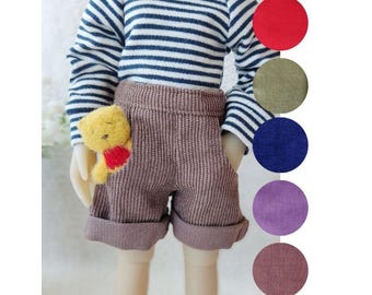 Shorts for Ruby Red Siblies boy Rory 12 inch & Fashion Friends 15 inch doll: MANY COLORS to choose of Corduroy short pants