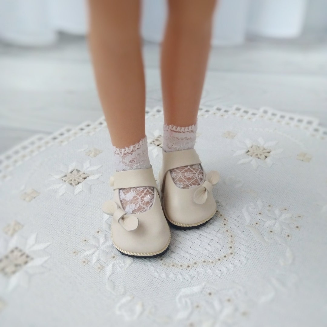 Paola Reina White Bow Shoes Ballets Shoes for Doll Paola Etsy
