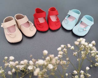 Zapatos de lazo blanco Paola Reina, Bailarinas para muñeca, Sandalias Paola Reina para conjunto de ropa / PRE-ORDEN