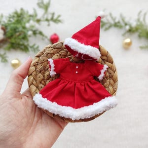 Große Schwester oder Mama Mäuse Kleidung an Weihnachten, Miniature Kostüm für kleine Puppe, Maus Kleidung