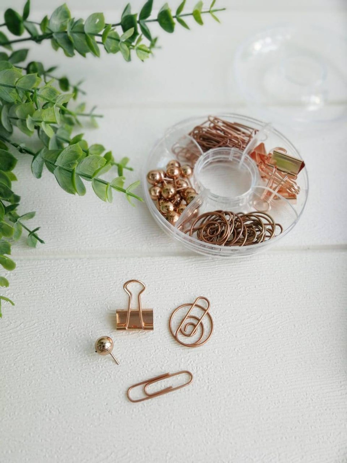 60pcs Stationery set of binders push pins clips Etsy