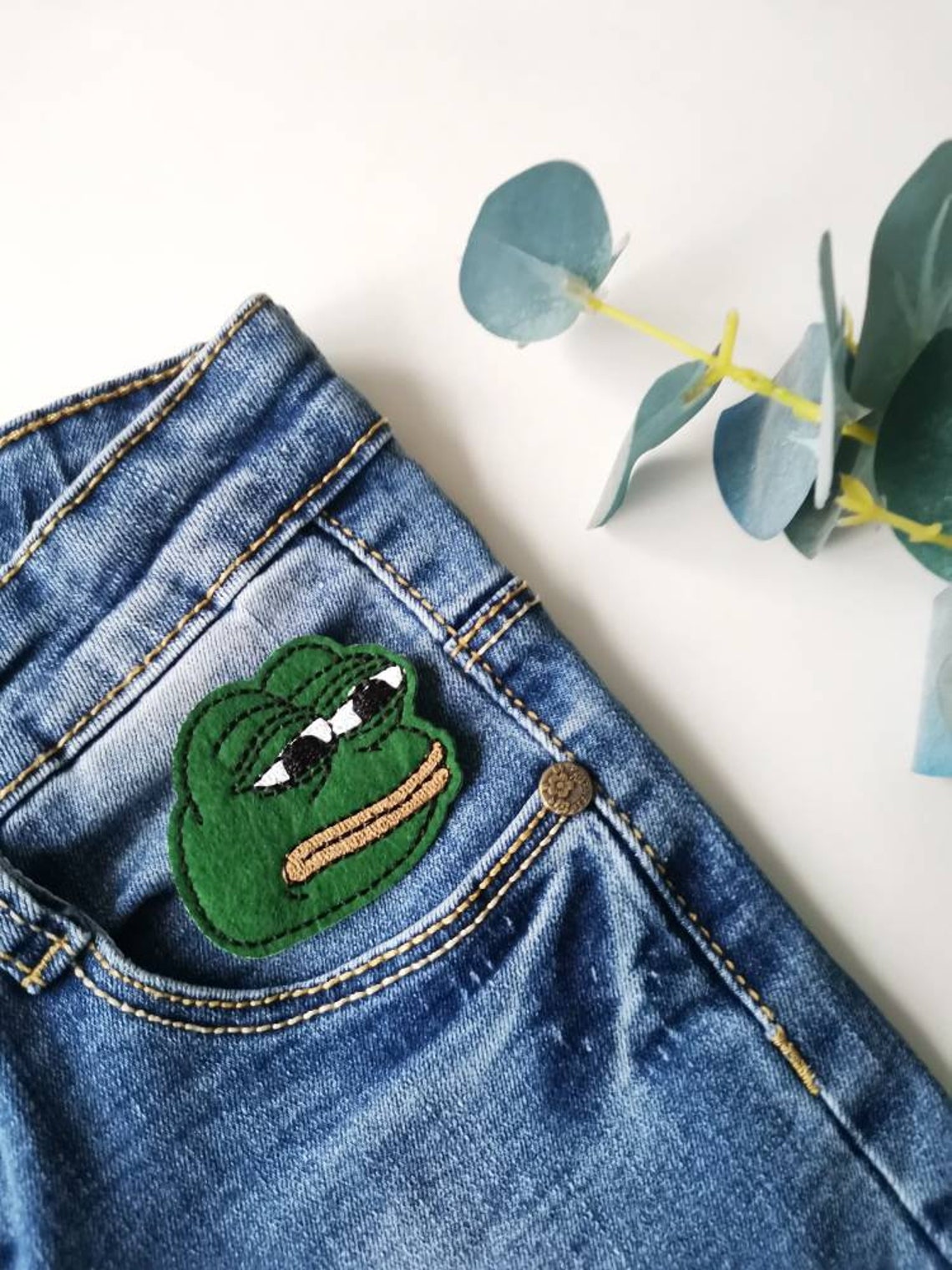 Download Kawaii Pepe Frog Embroidery Patch | Etsy