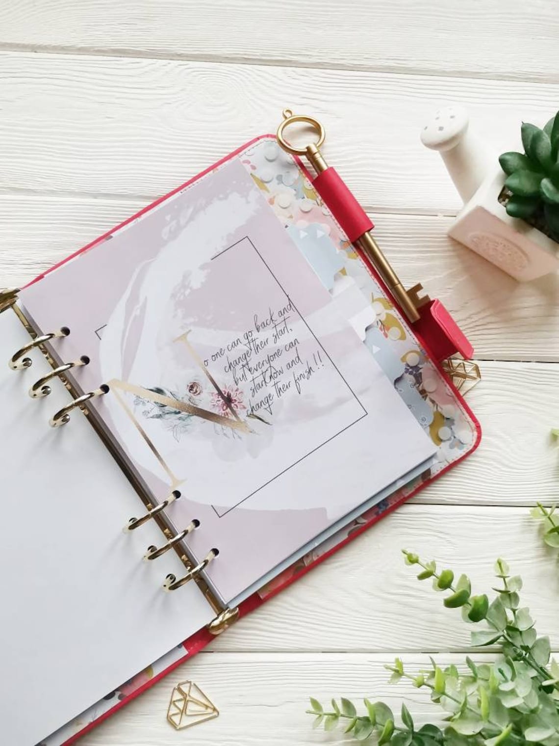 Handmade a5 ring binder planner Etsy