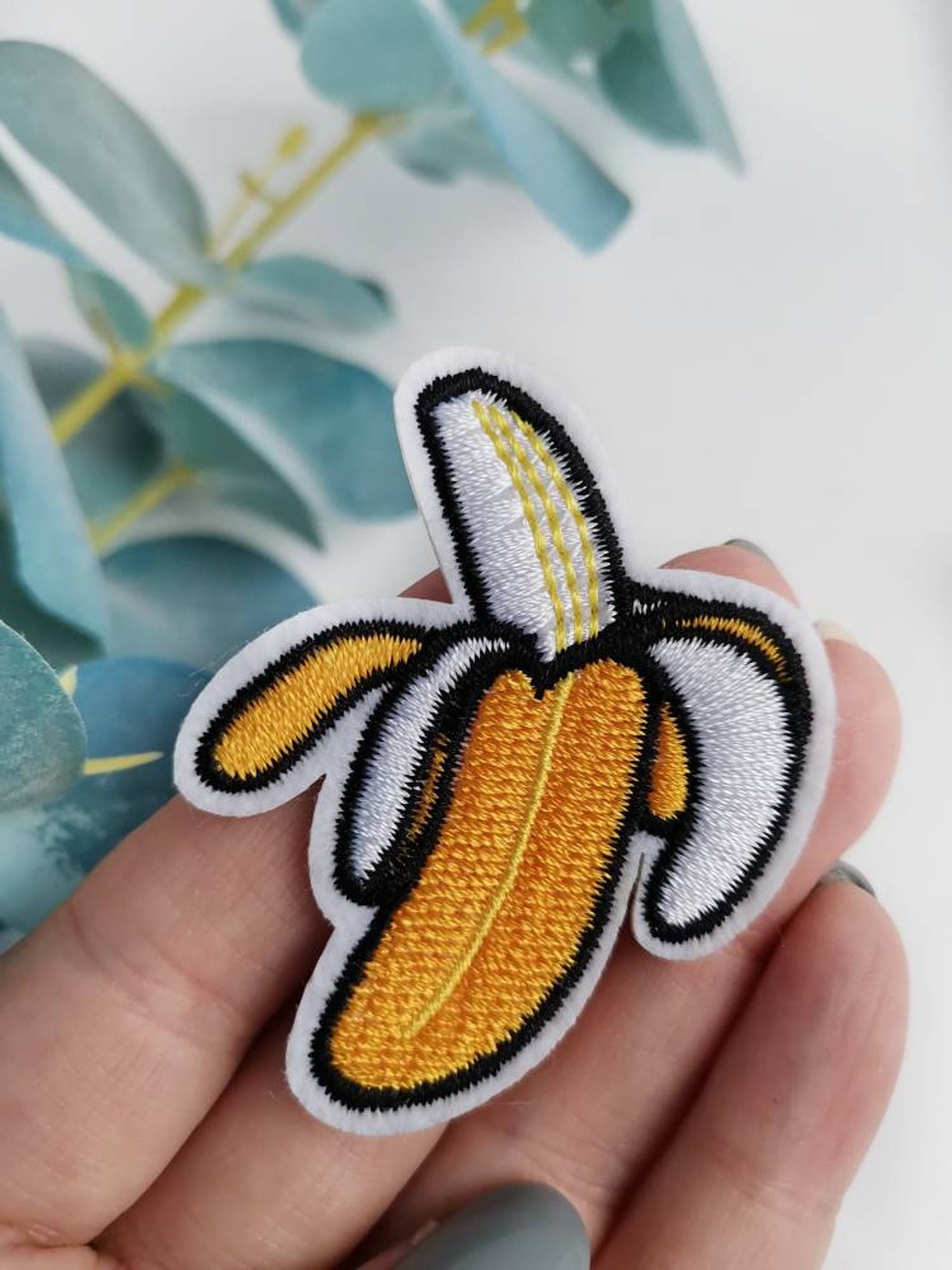 Cute banana embroidery patch  etsy