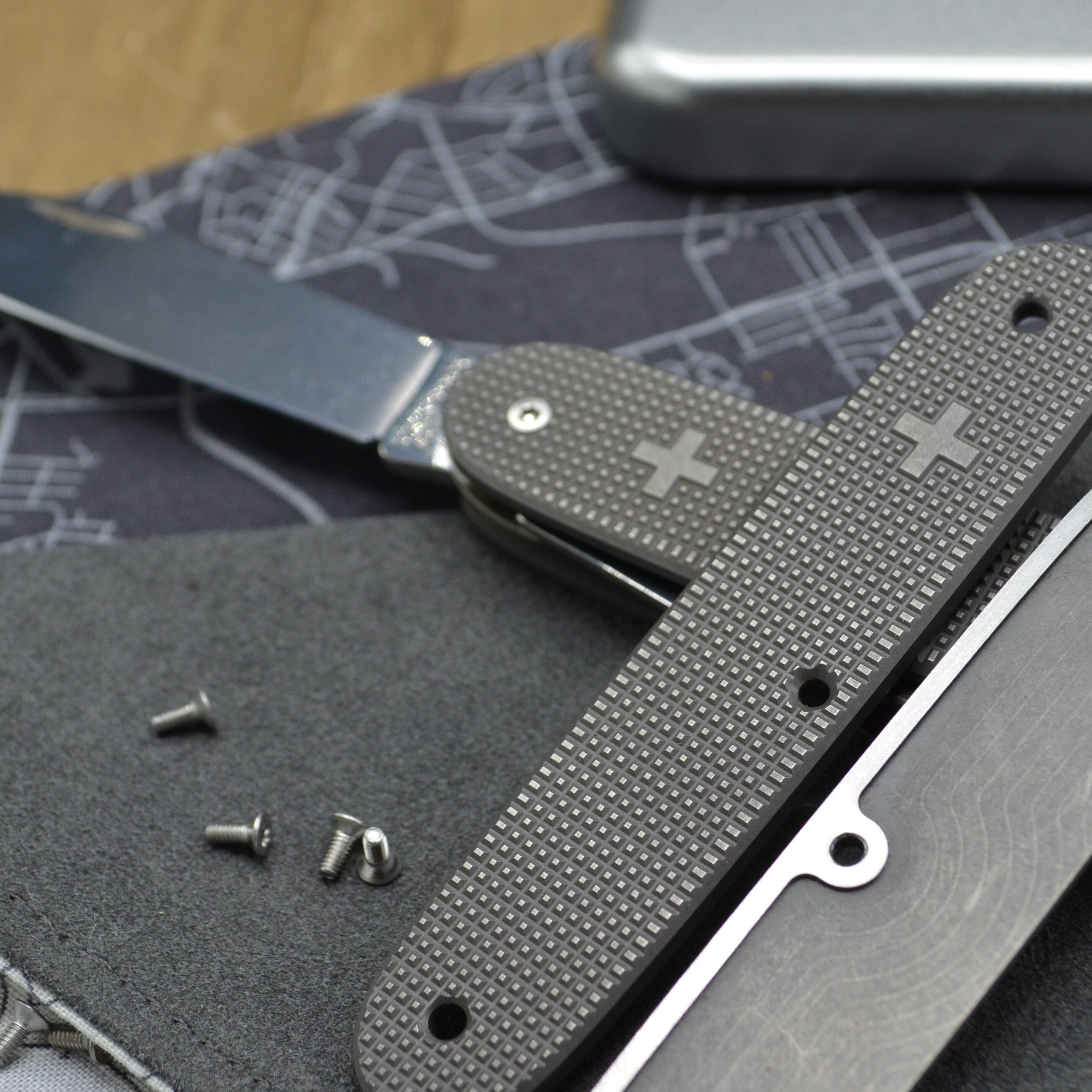 TITAN - Oldcross Dark Wash - Handle Scales or Assembled Pocket