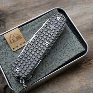 Pocket knife - TITAN - HARDFRAGGED used wash - extremely grippy - fully assembled - Titanium Grade 5 (Ti 6AI 4V) - 91 mm - SAK - Swiss knife