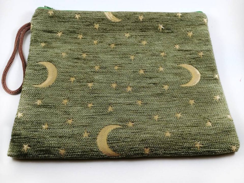 Moon Tarot Card Pouch Celestial Tarot Card Bag Moon and Stars Pouch Boho Make up Pouch Large Make up Bag Cute Accessory Pouch