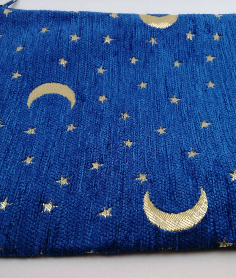 Moon Tarot Card Pouch Celestial Tarot Card Bag Moon and Stars Pouch Boho Make up Pouch Large Make up Bag Cute Accessory Pouch