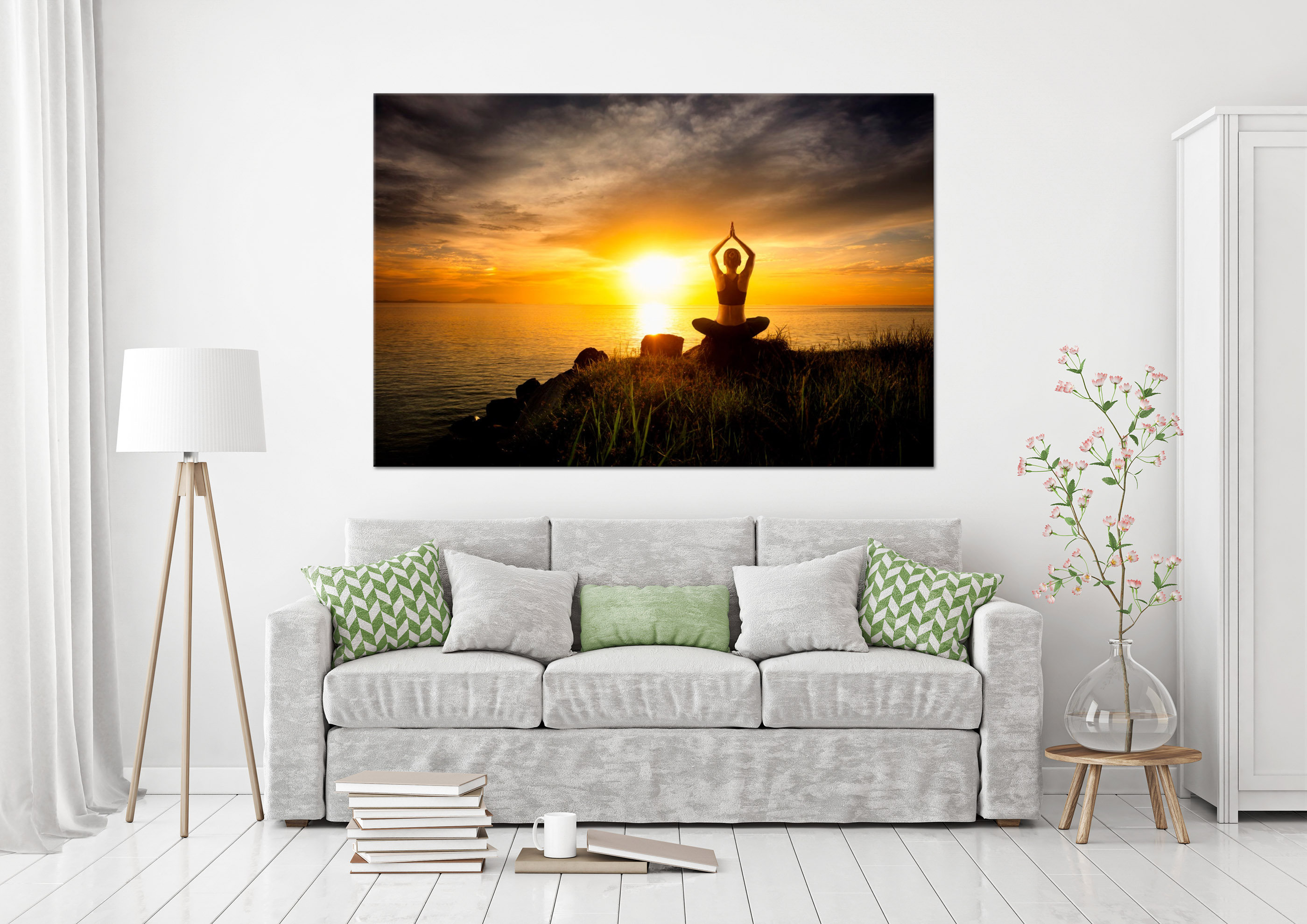 Yoga wall art Yoga canvas print Yoga gifts Yoga artwork Etsy