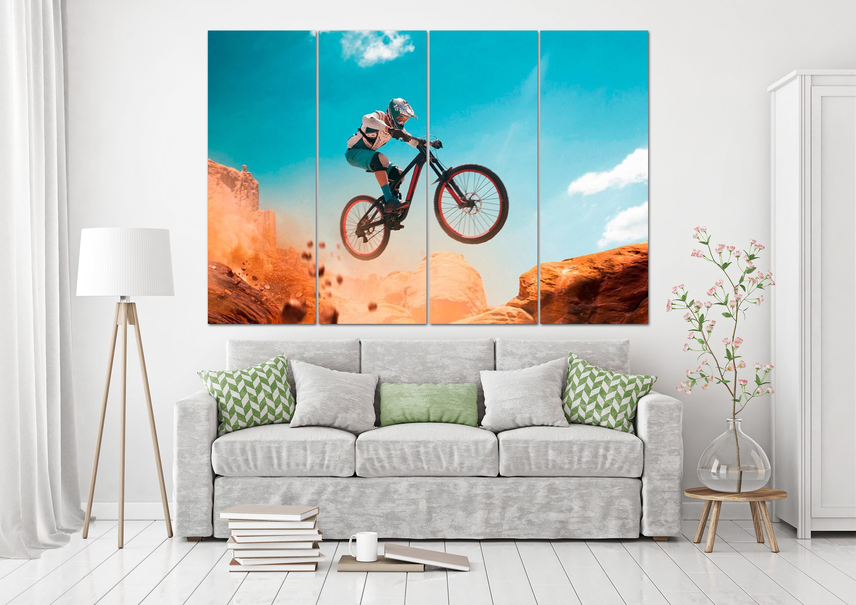Bicycle wall art Cycling Canvas print Cycling Poster Gift for | Etsy