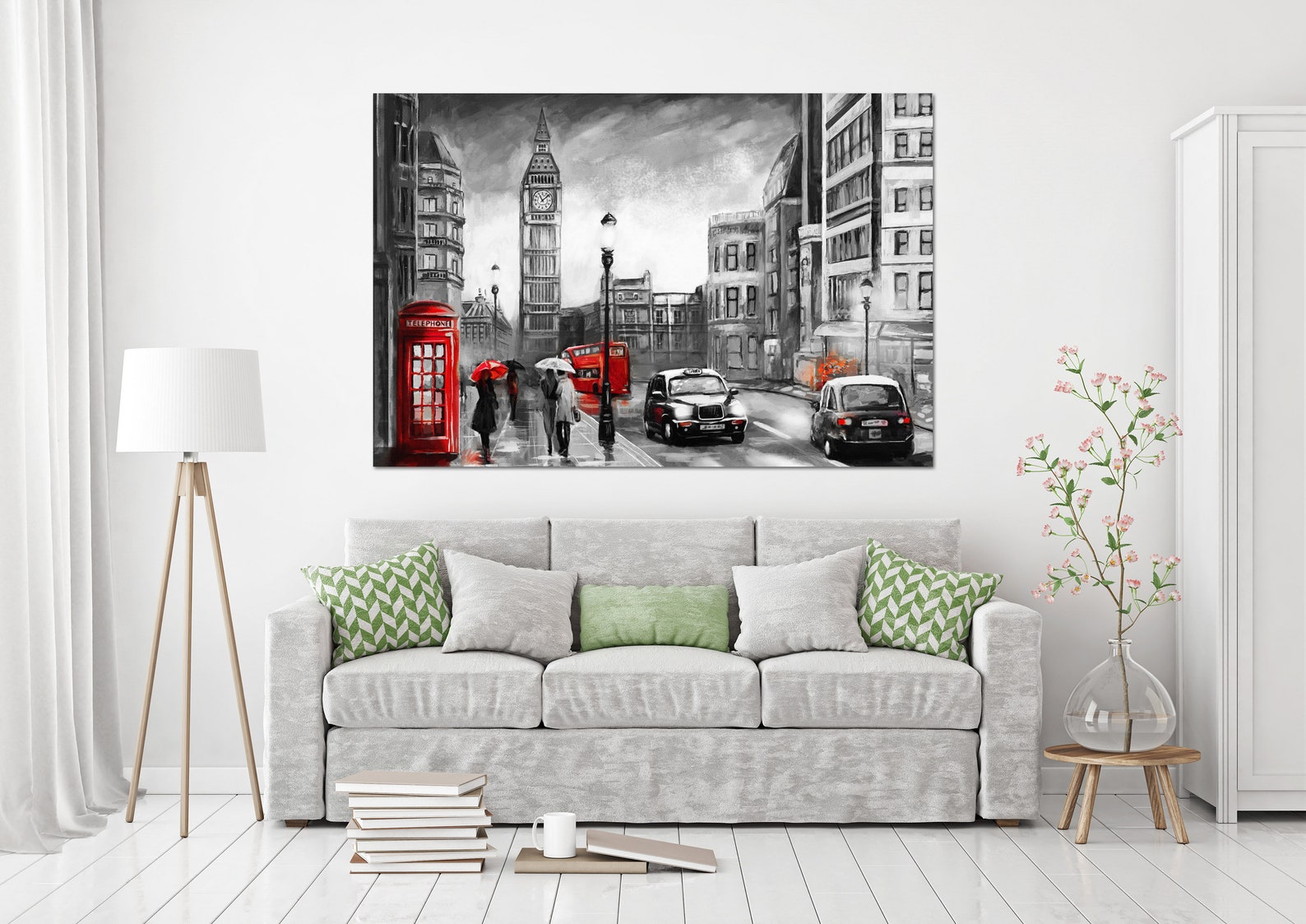 London abstract painting wall hanging art London living room Etsy