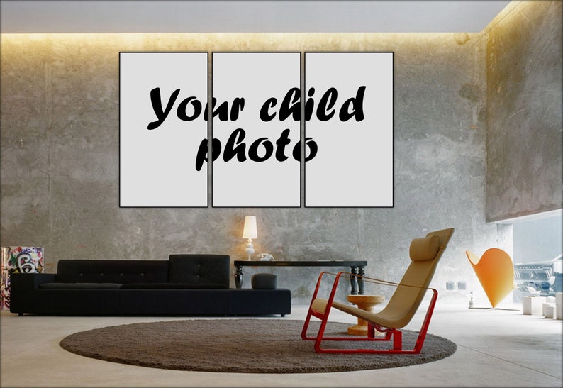 custom child photo print children photo on canvas custom child portrait canvas art personalized photo home decor gift for mom and dad