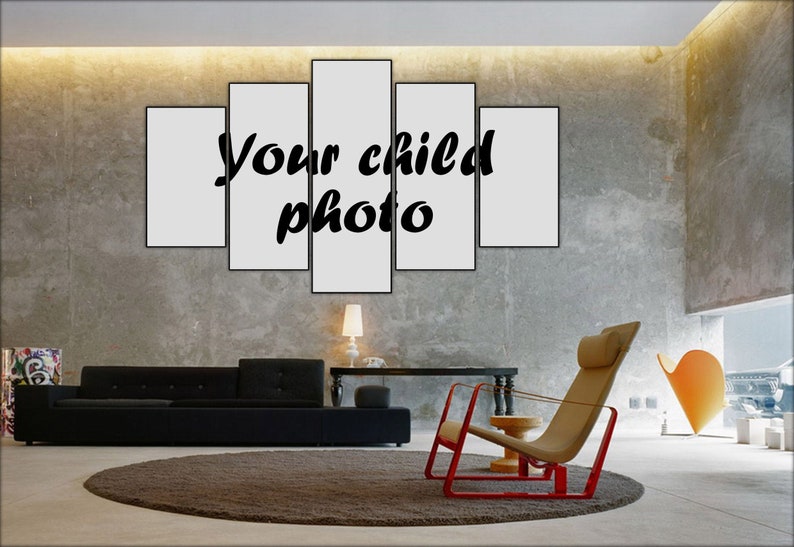 custom child photo print children photo on canvas custom child portrait canvas art personalized photo home decor gift for mom and dad