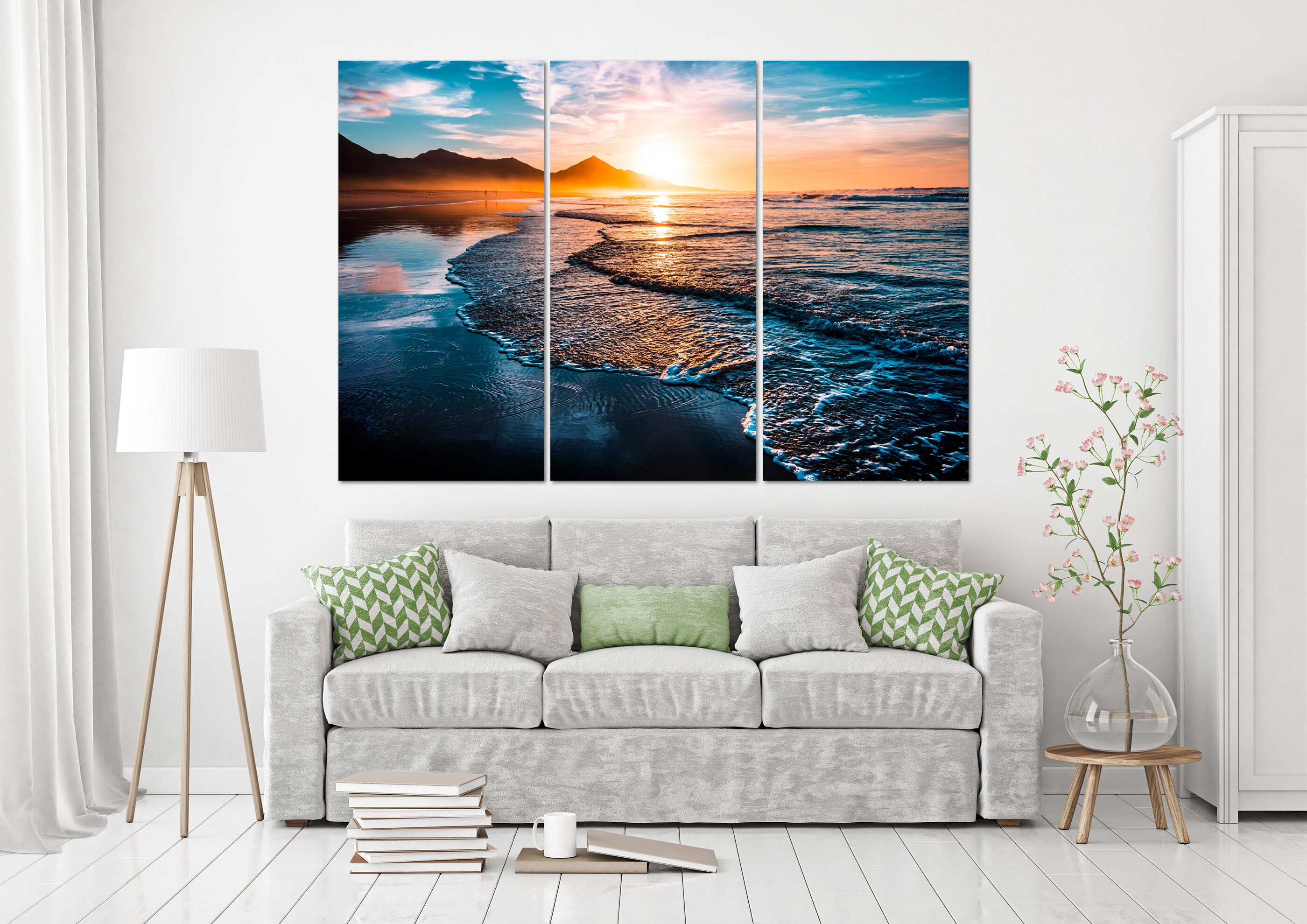 Seascape sunset extra large wall decor tropical beach sunrise Etsy