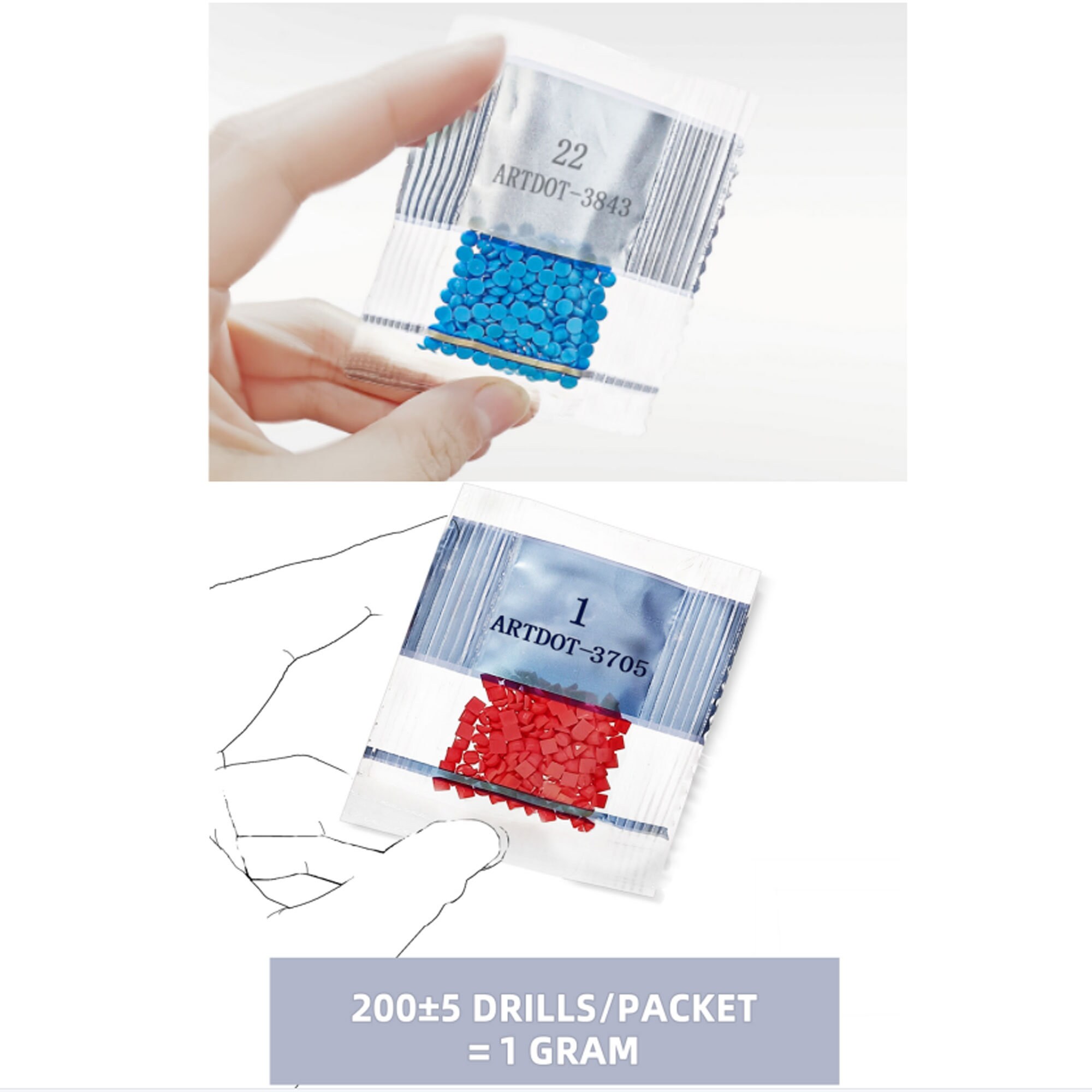 ARTDOT Diamond Painting Drills Kit 445 Colors Round/Square Etsy