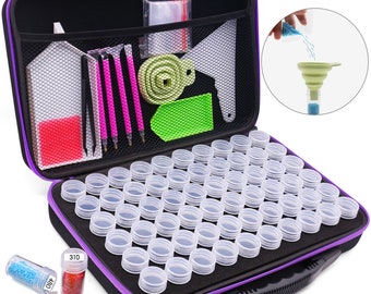 Storage Box Drill Diamond Painting Accessory Transparent Container Tool 28 Slots 