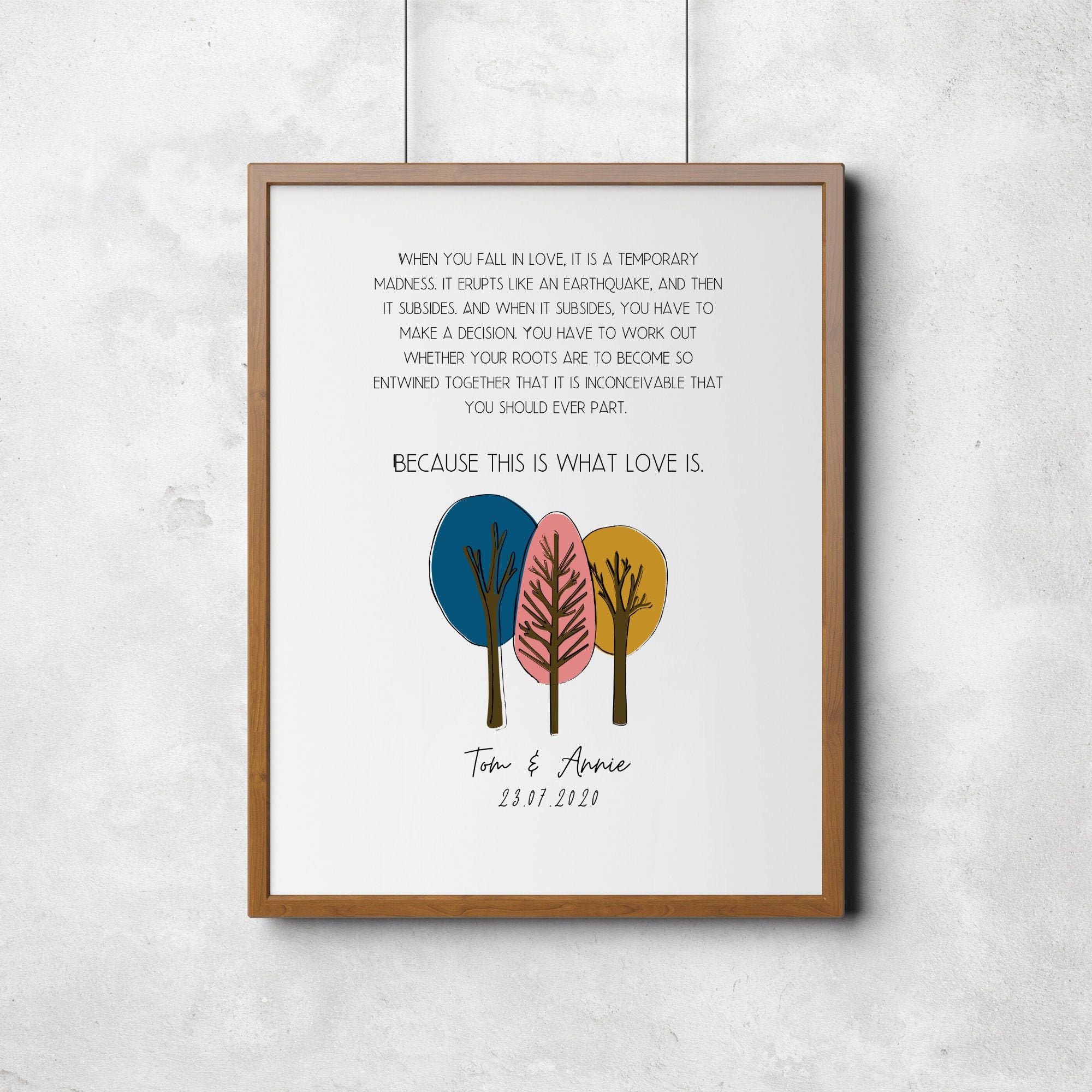 Captain Corelli's Mandolin Book Quote Print A4 This Is Etsy