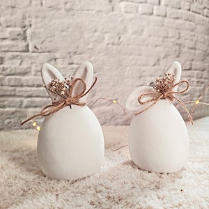 Decorative bunnies / rabbit egg / Raysin / Easter / decoration / pair of rabbits