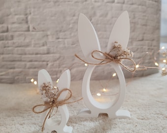 Decorative bunny "Hole with feet" / Bunny for chocolate egg / Raysin / Easter / Decoration / Pair of bunnies / Dried flowers