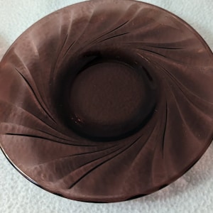 One Duralex France Amethyst Rivage Replacement Saucer Plate 5 1/8 in diameter