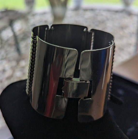 Vintage Rare Silver-Plated Cuff Bracelet Southwes… - image 4