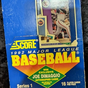 PONTUAÇÃO 1992 Major League Baseball Series 1 Caixa Aberta