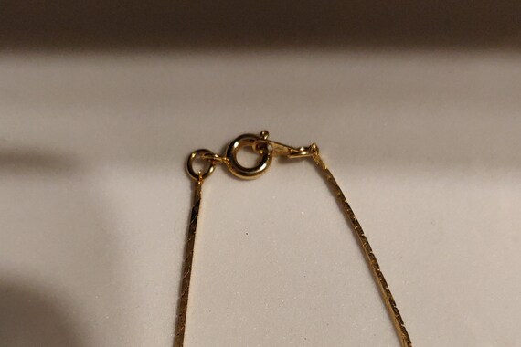 14K Gold Puffed Heart Necklace 1980s 35 Inches - image 4