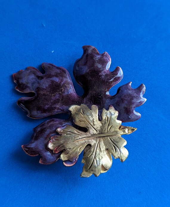Vintage 1960’S Attwood & Sawyer Feuille Broche Plaqué Or