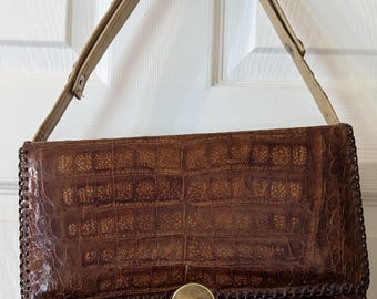 Deitsch Alligator Purse | Vintage 1950s Genuine Reptile Skin