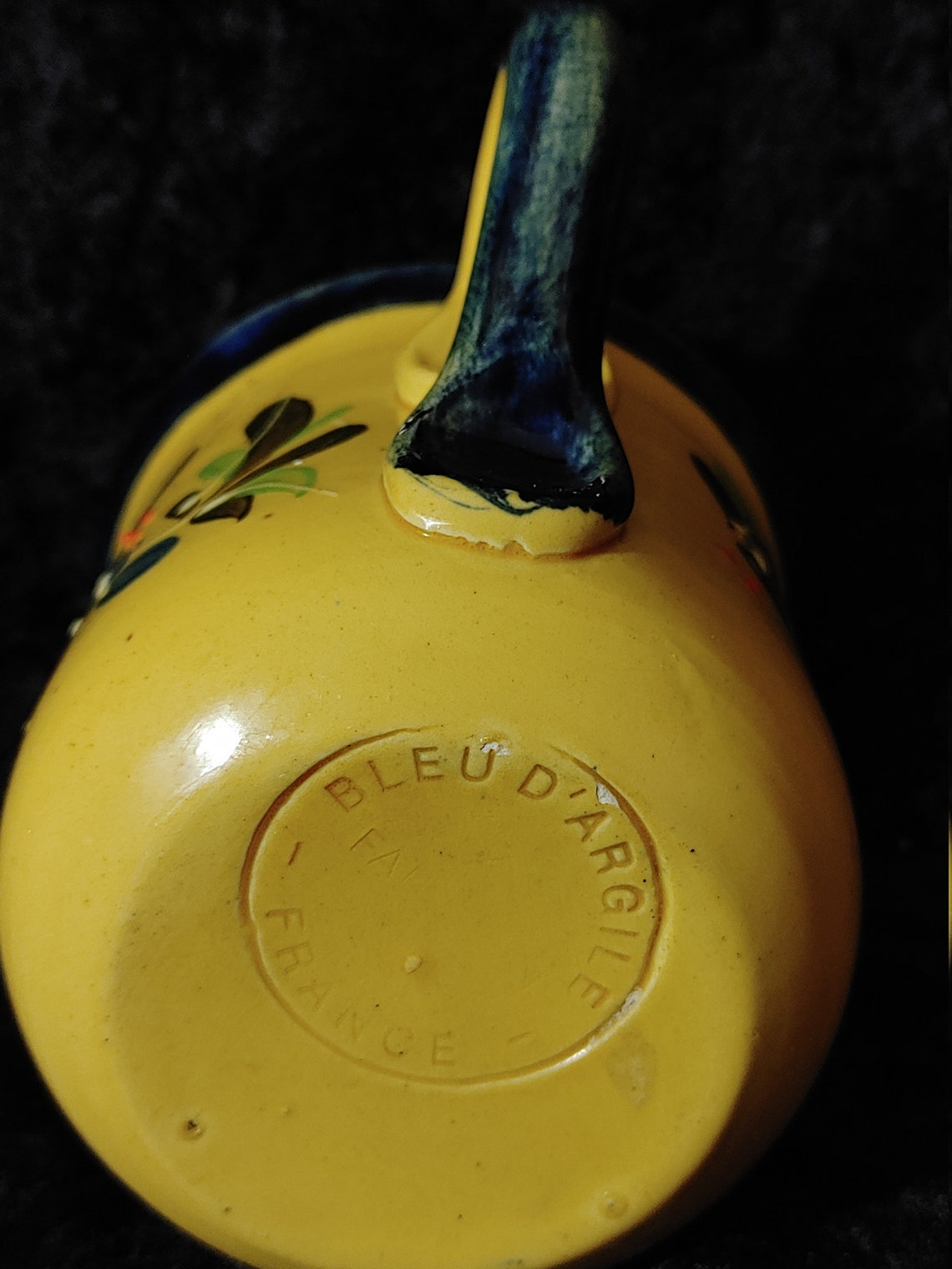 Bleu D'Argile Fait Main France Studio Pottery HandPainted Etsy