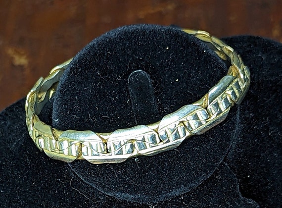 Vintage Rare Linked Gold Toned bracelet from the … - image 1